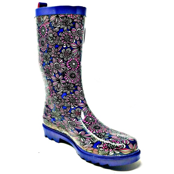 Women 11" Mid-Calf Rubber Rain Boots - Picture 5 of 5